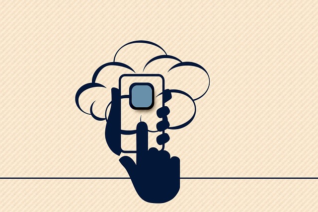 Download free HD stock image of Cloud Smartphone Free cloud smartphone typing illustration