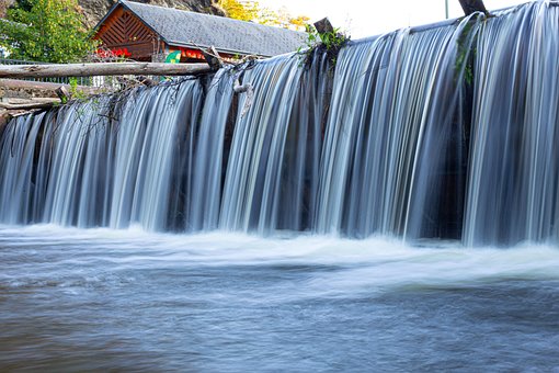 Vandfald, Natur, Flod, Efterår, Landskab