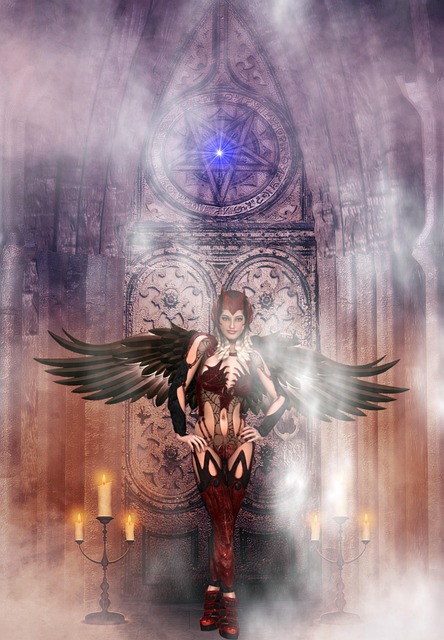 Free angel wing church illustration