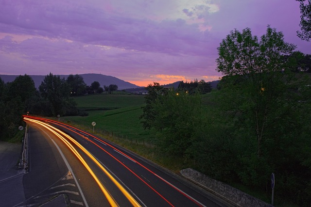Free Highway Sunrise photo and picture