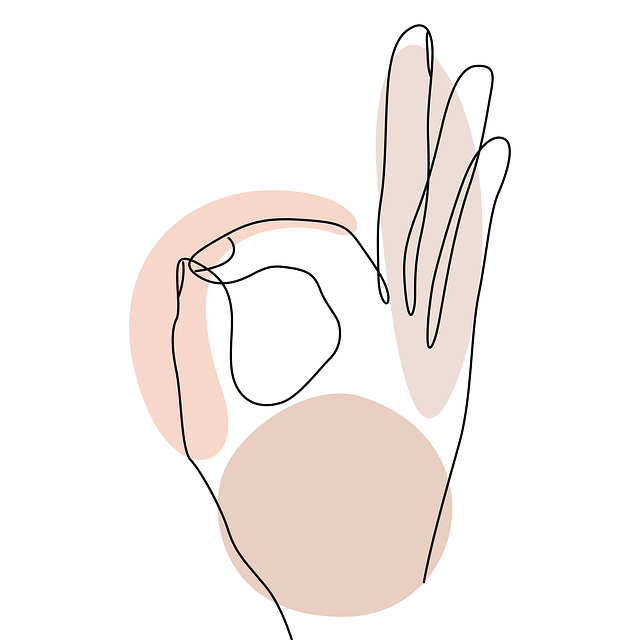 Free hand gesture ok illustration