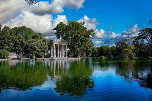 Architectuur, Meer, Rome, Italië