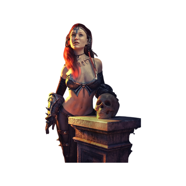 Free warrior woman fantasy illustration