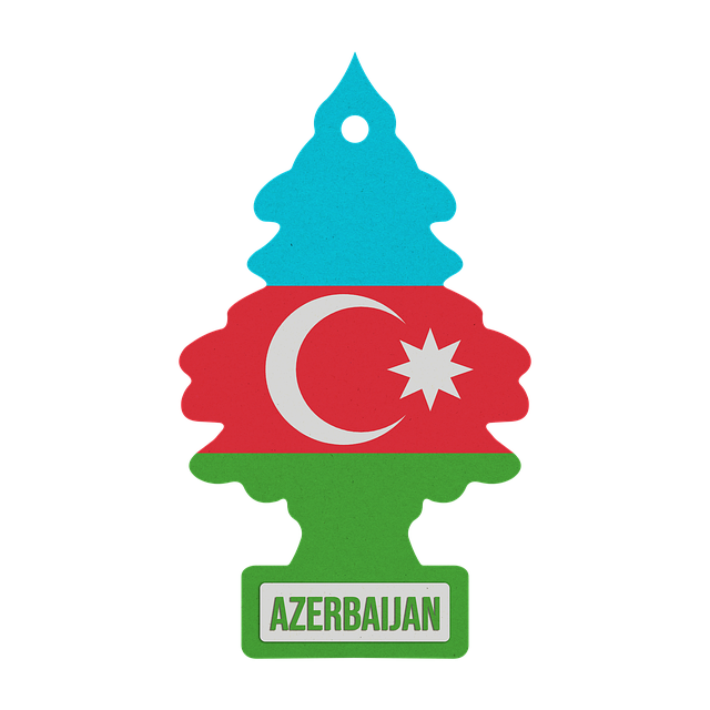 Free air freshener car air freshener azerbaijan flag illustration