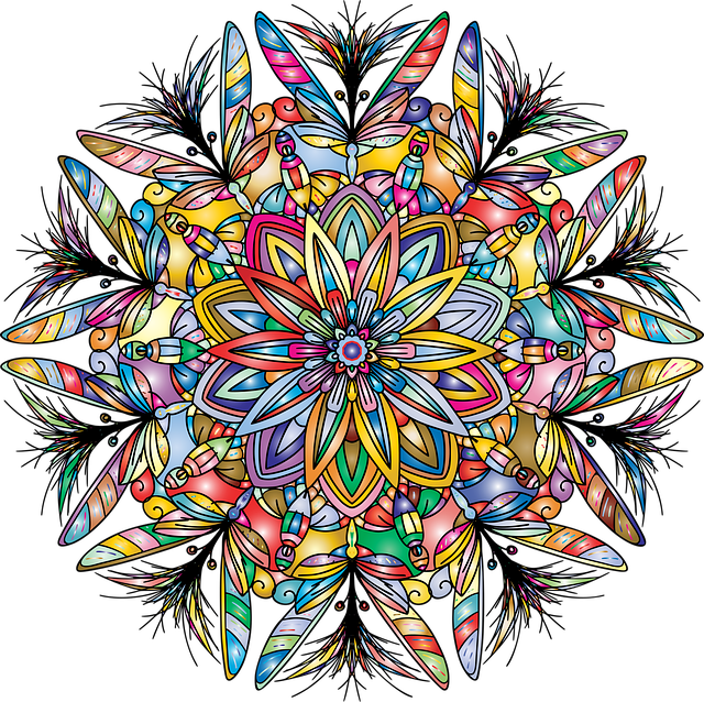 Free mandala rosette flourish vector