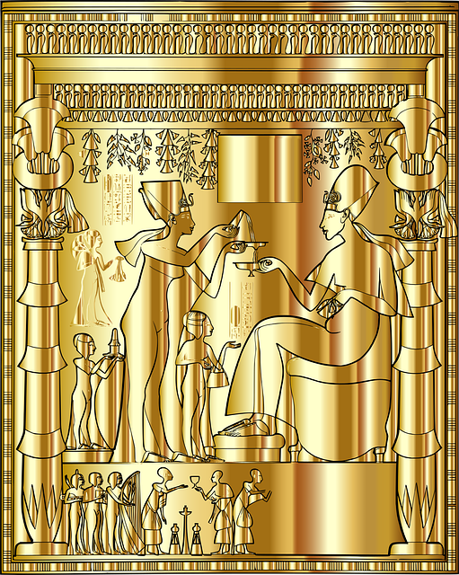 Free khouenaten gold egyptian vector