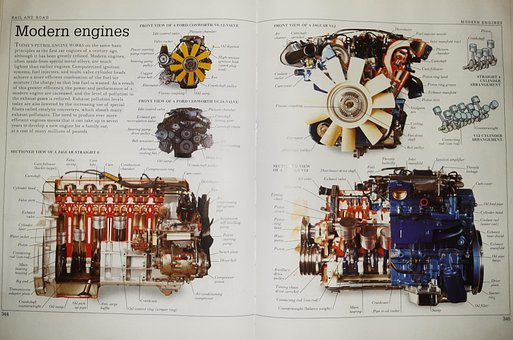 Modern, Motor, Entdeckt, Techniker, Eng