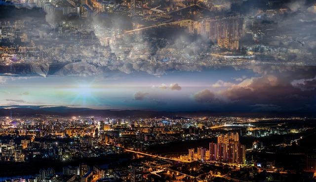 Free parallel universe multiverse city illustration