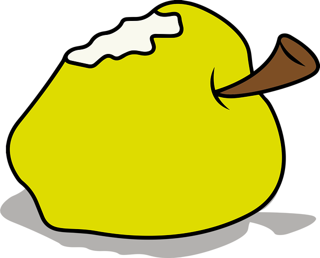 Free apple bite fruit vector