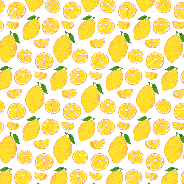 Free lemons lemon pattern citrus fruits vector