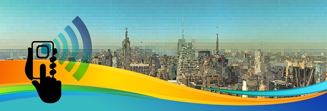 Free smart home city panorama illustration