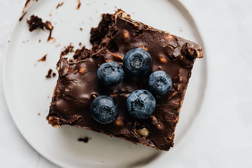Free Blueberries Brownie photo and picture