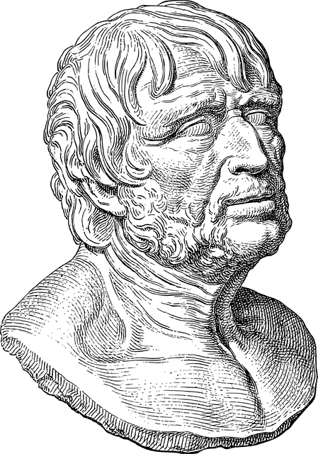 Free seneca bust line art vector