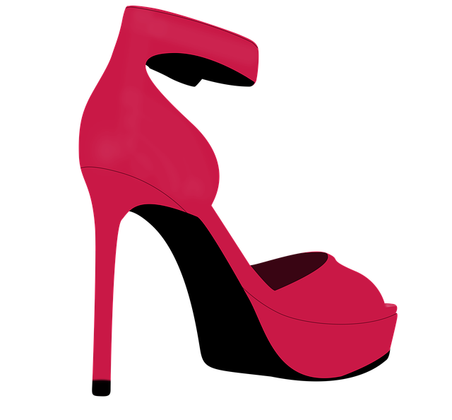 Free high heels shoe woman illustration