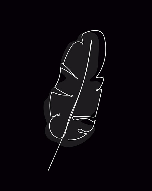 Free leaf feather foliage illustration