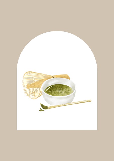 Free green tea tea cafe illustration