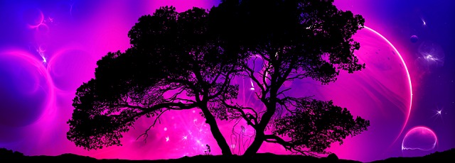 Free tree men space illustration