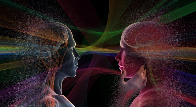 Free brain mind couple illustration