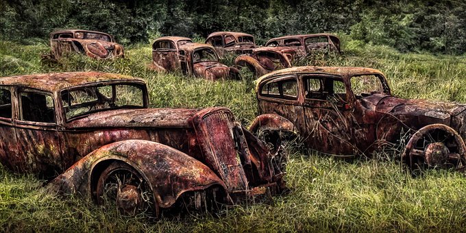 Wagen, Verrostet, Verlassen, Jahrgang