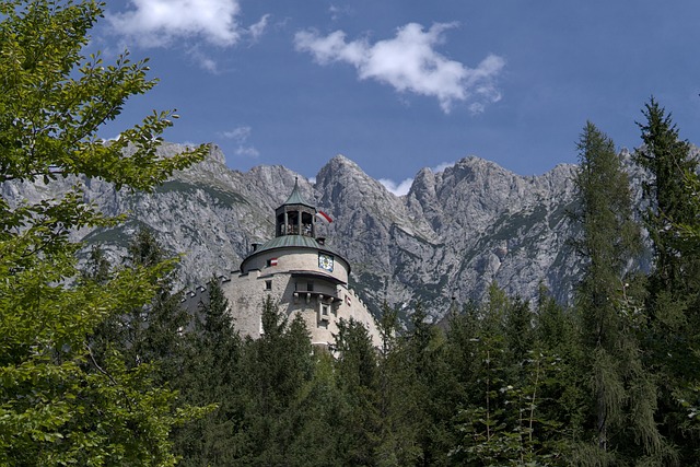 Hohenwerfen Fortress above the Salzach valley, Werfen