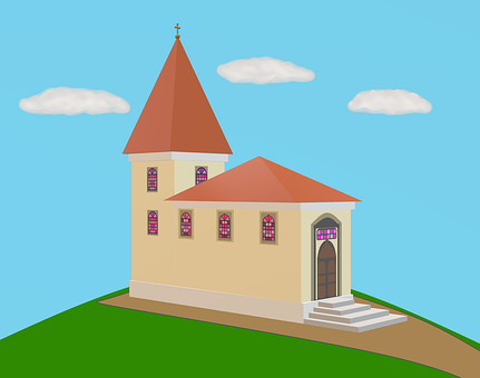 Free Church Building illustration and picture