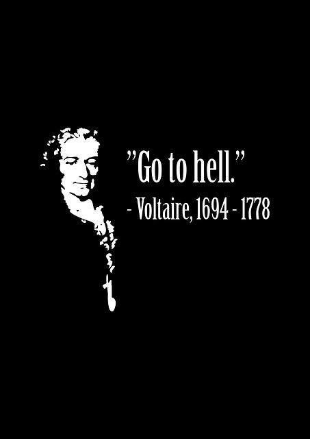 Voltaire, Humor, Xingamento, Inglês