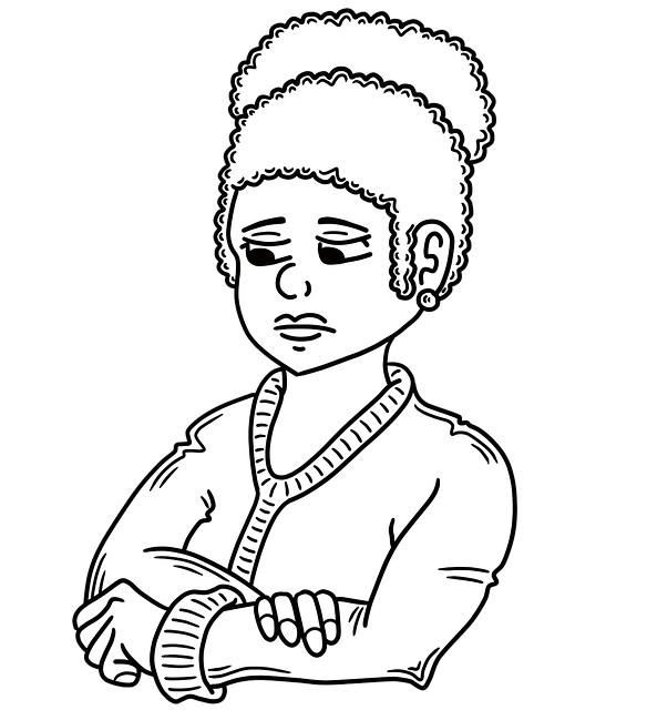 Free unhappy sad pensive illustration