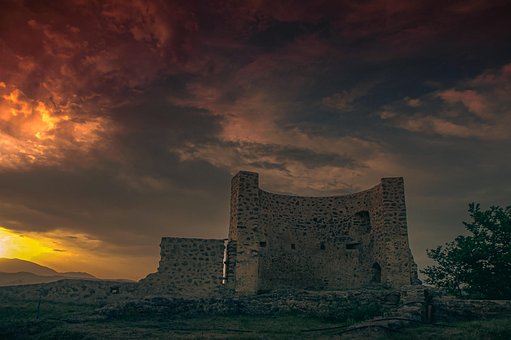 Sonnenuntergang, Landschaft, Wolken