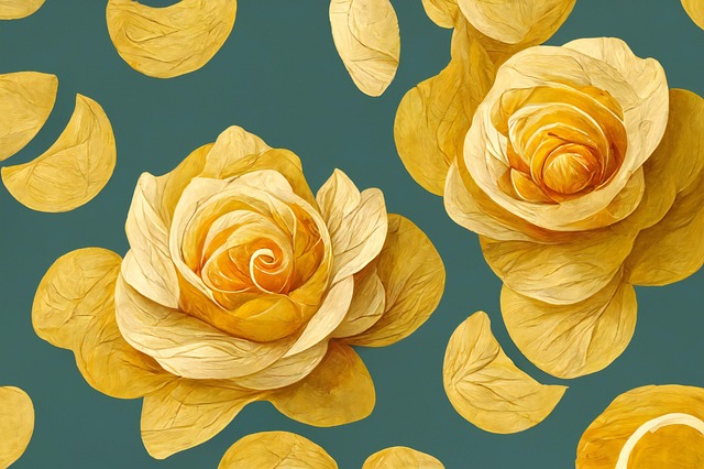 Free pattern flower yellow illustration