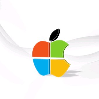Fenster, Apfel, Microsoft, Windows-Logo