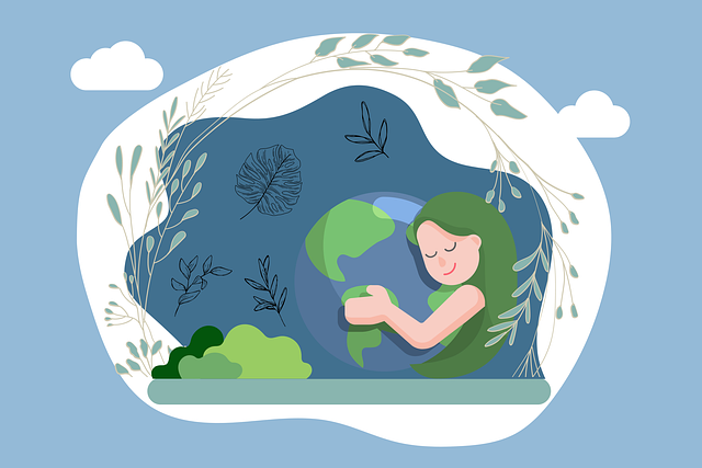 Free love nature landscape illustration