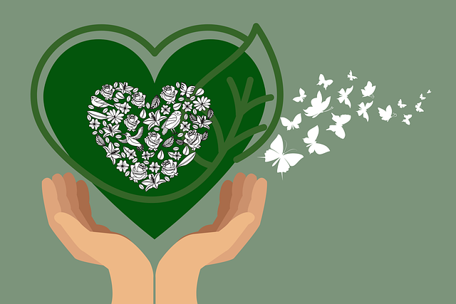 Free love nature landscape illustration