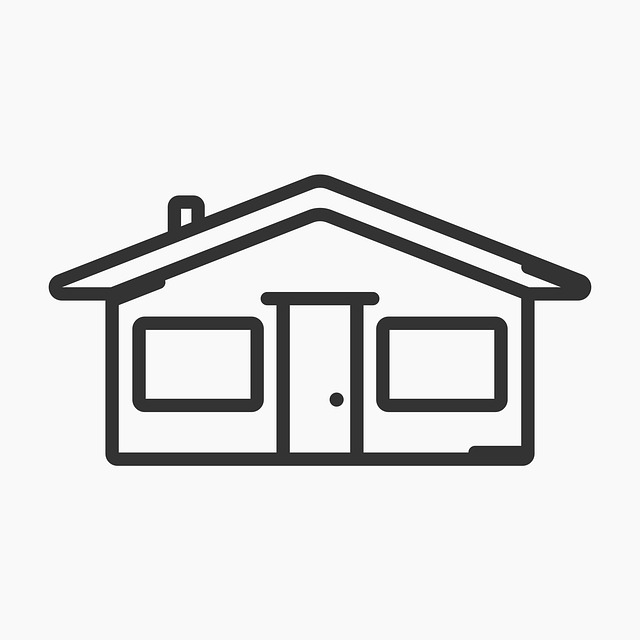 Casa, Icono, Línea, Edificio