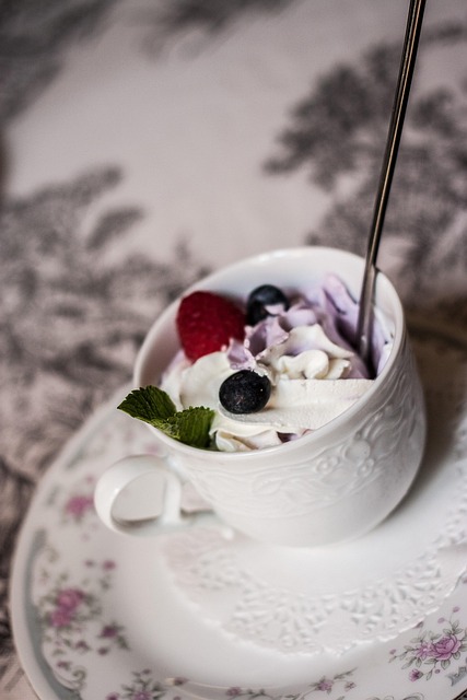 Dessert, Frugt, Sød, Fløde, Lækker