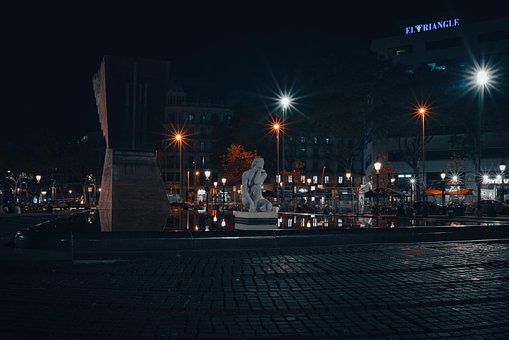 Spanien, Barcelona, By, Euro, Europa