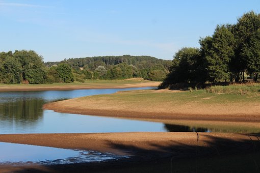 Landschaft, Szene, See, Natur, Wald