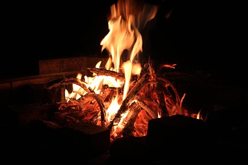 Feuer, Flamme, Brennen, Grill, Holz