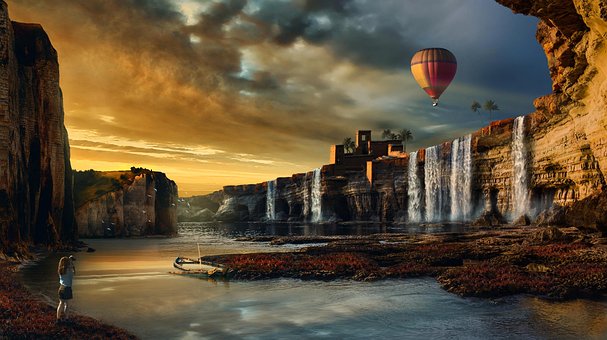 Free Waterfall Girl photo and picture