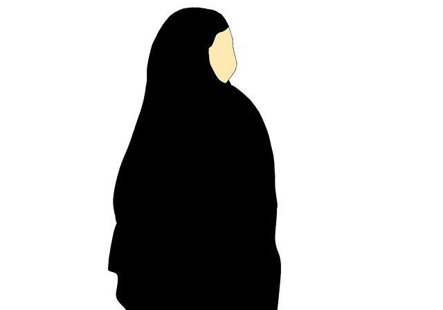 Free woman hijab portrait illustration
