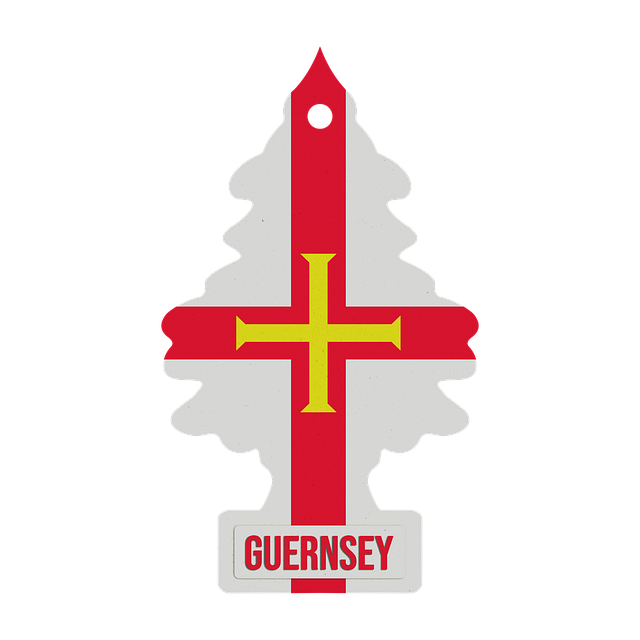 Free air freshener guernsey flag logo illustration
