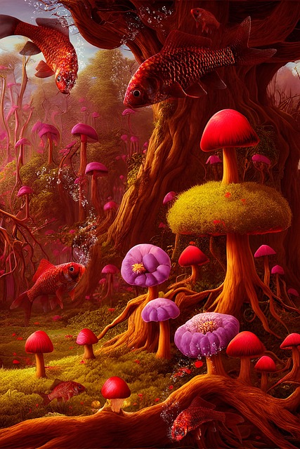Free Fantasy Mystical Forest illustration and picture