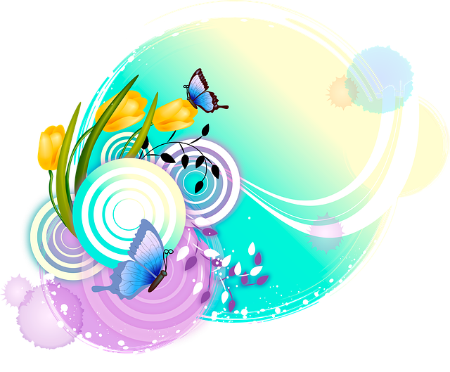 Free spring flowers nature illustration