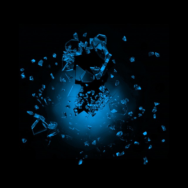 Free glass explosion splinter illustration