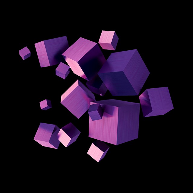 Free cubes geometric art blocks illustration