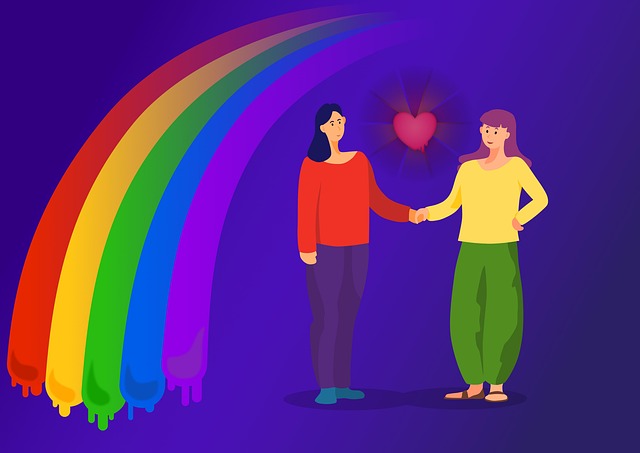 Free rainbow love pride illustration