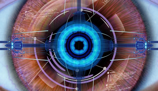 Free eye scan iris vision illustration