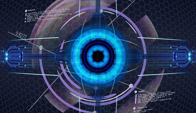 Free eye scan iris vision illustration