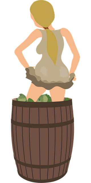 Repollo, Niña, Ensilaje, Barril, Clipart
