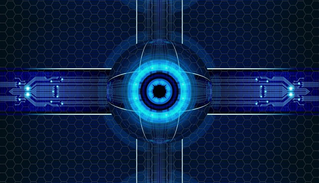 Free eye scan iris vision illustration