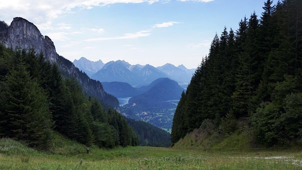 Alpsee, Berge, Natur, Landschaft, Bayern